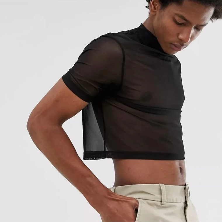 CROT TOP EN MALLA PARA HOMBRE MANGA CORTA 3