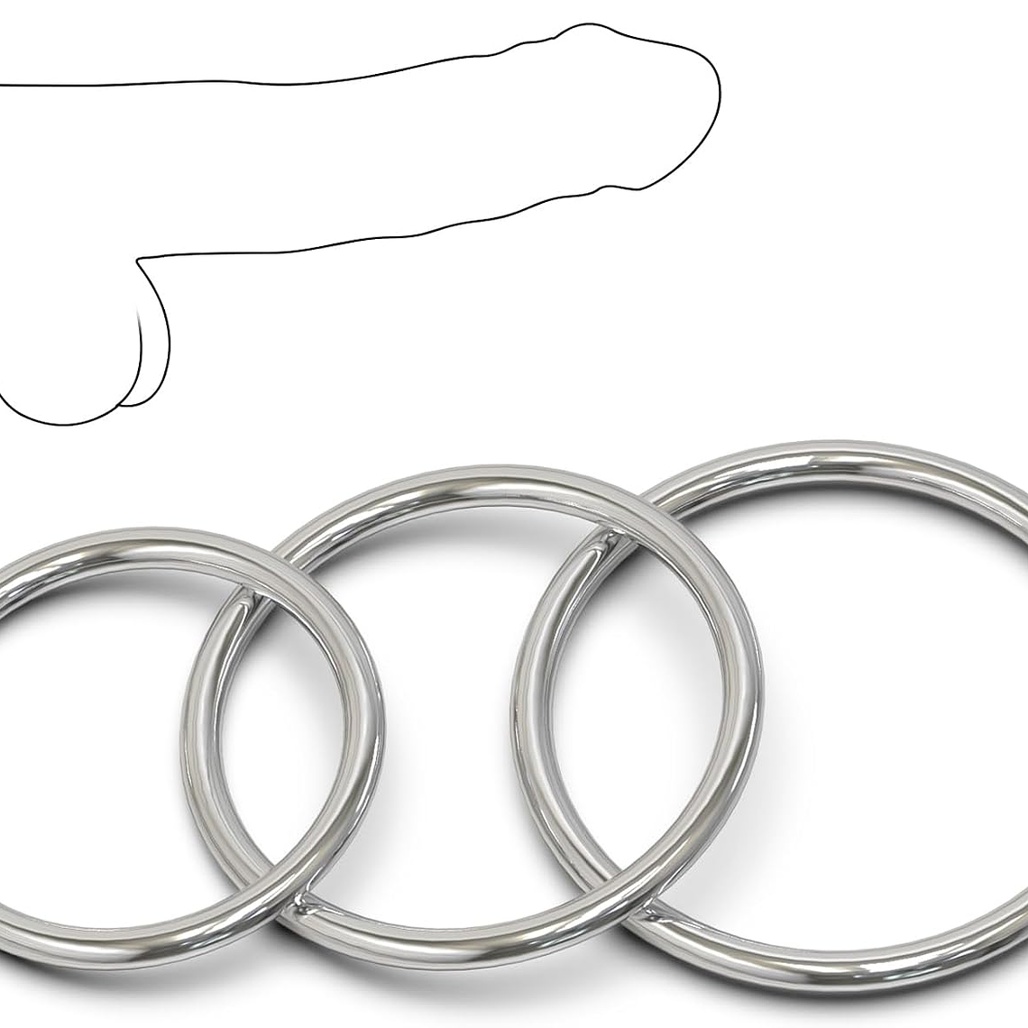 ANILLOS EN ACERO PARA EL PENE  1