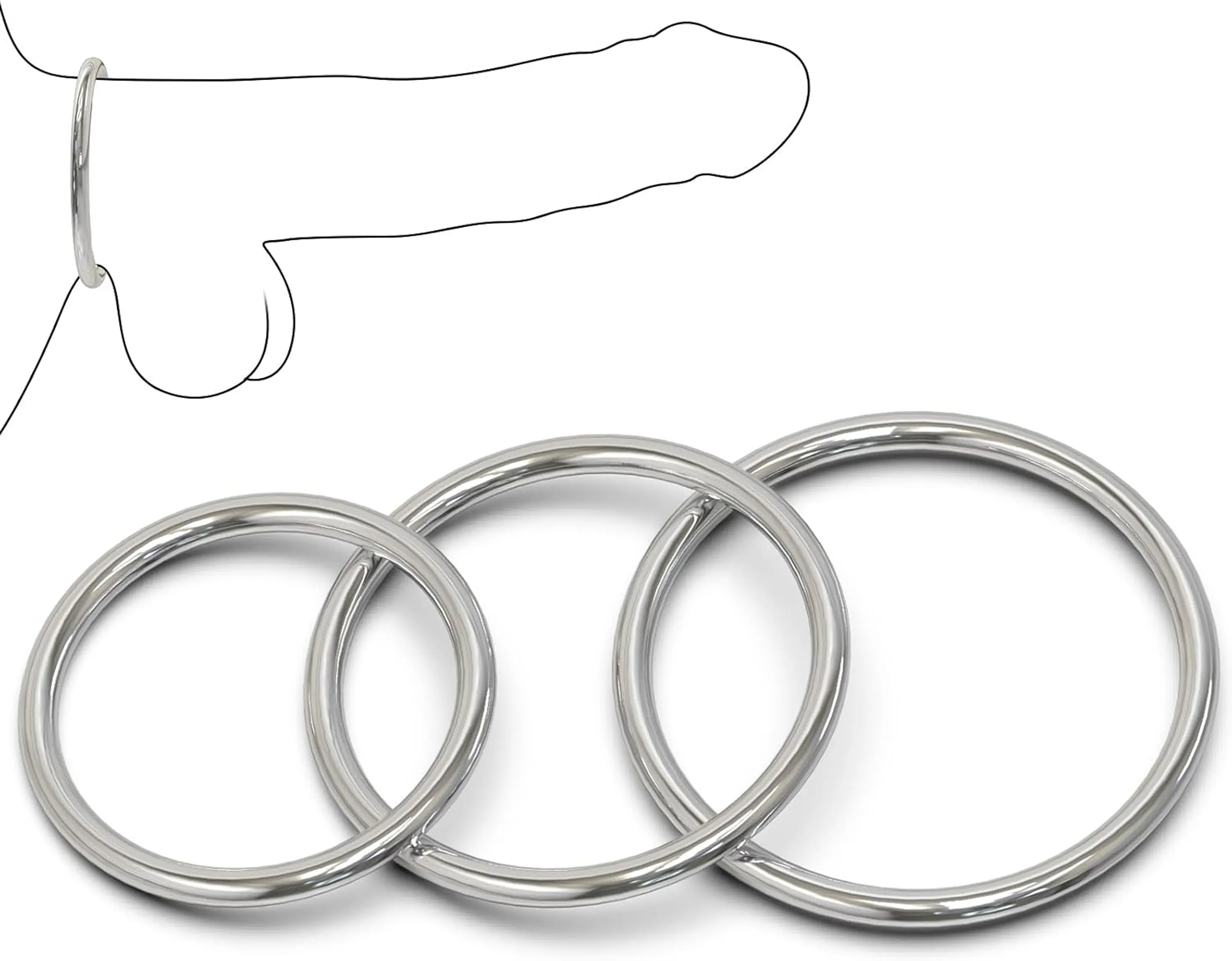 ANILLOS EN ACERO PARA EL PENE  1