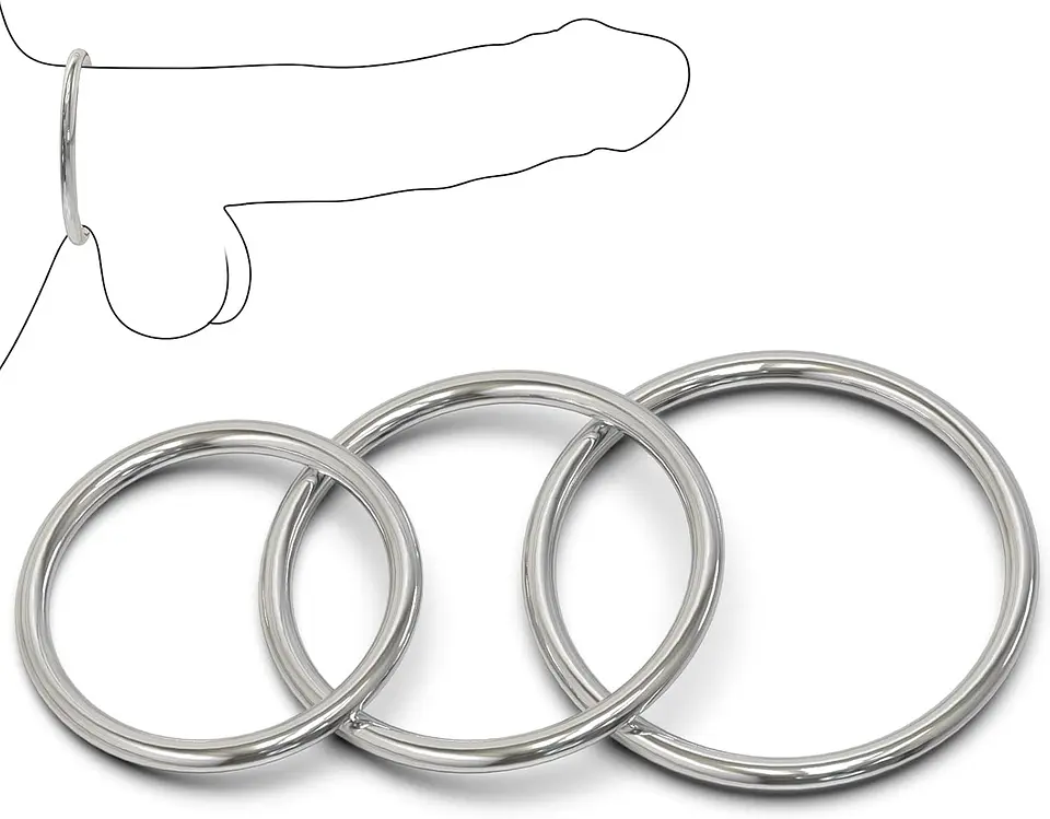 ANILLOS EN ACERO PARA EL PENE  1