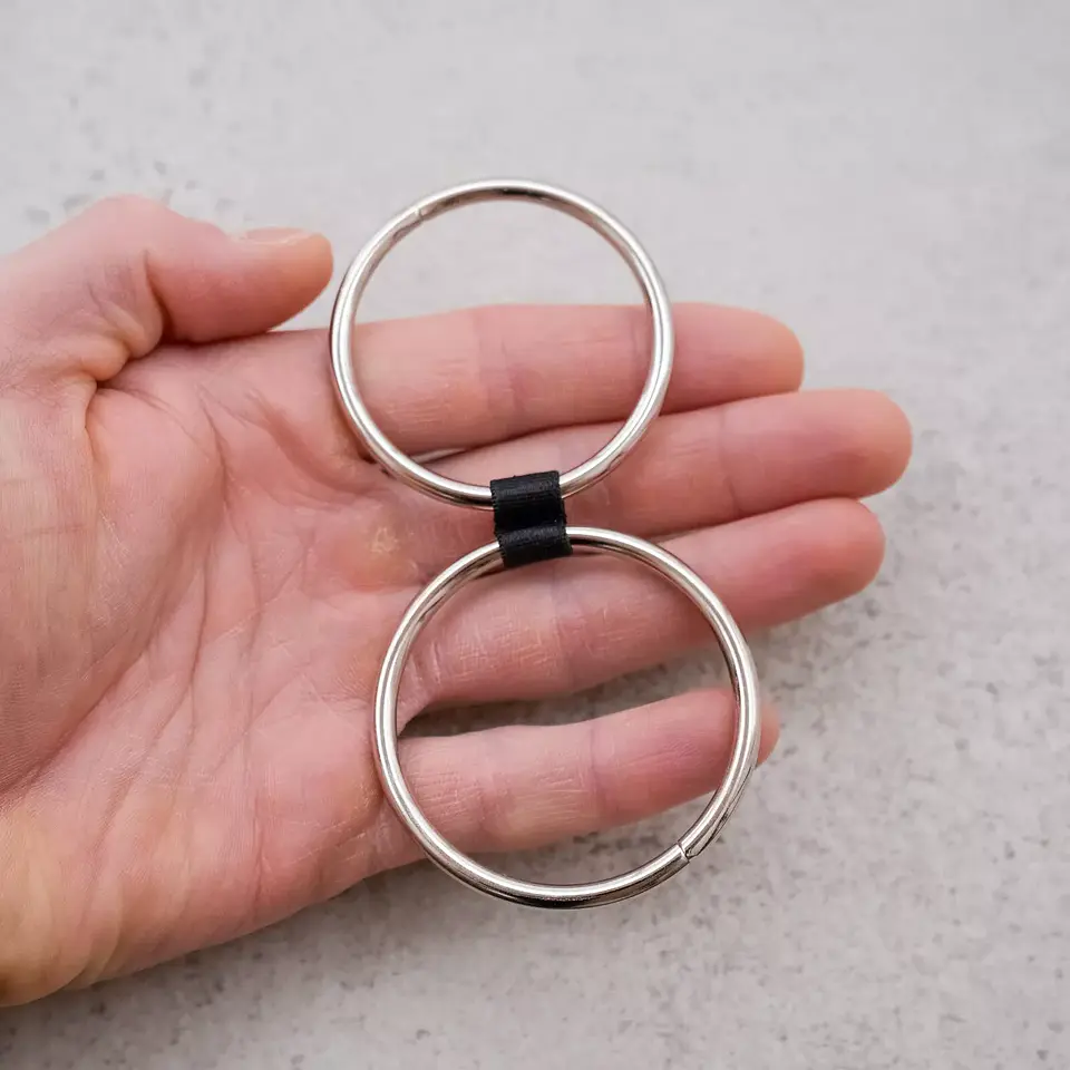 Sistema de tres anillos para pene de acero inoxidable con triple anillo para pene y bola para hombre 4