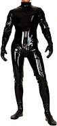 Body de látex para hombre, traje de leotardo de Sharol látex, entrepierna con cremallera, pies y guantes de hombro, cremallera, negro - Miniatura 4