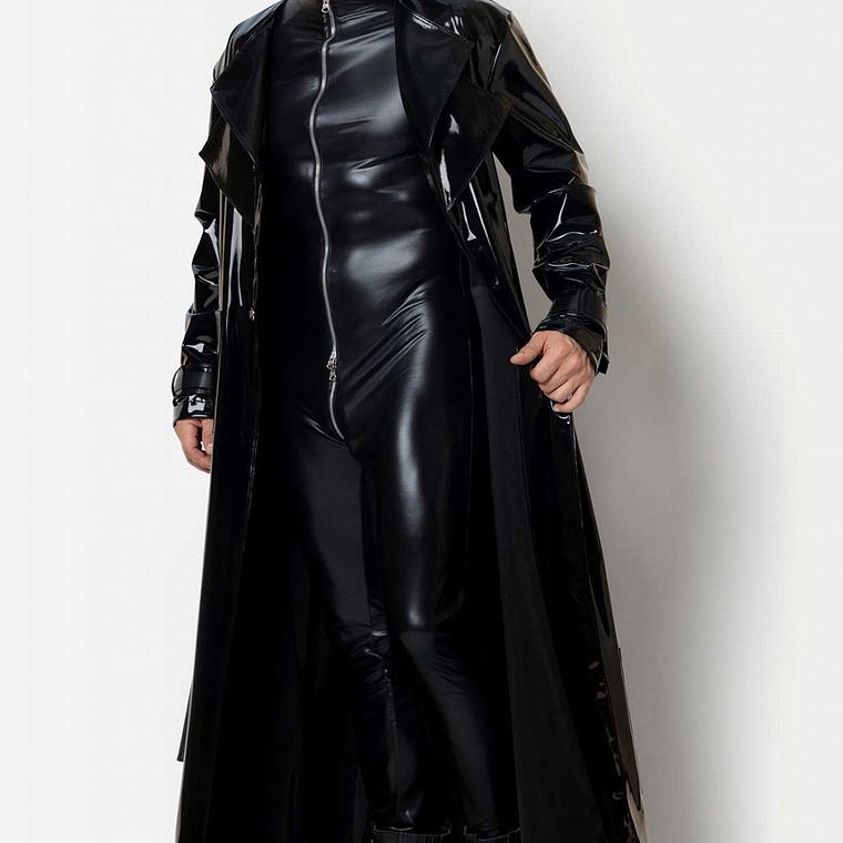 ABRIGO BATA CHAROL LATEX LARGA PARA HOMBRE 4