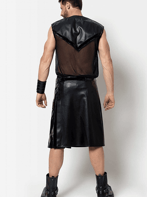 FALDA BDSM EN CUEROTEX Y SHAROL PARA HOMBRE