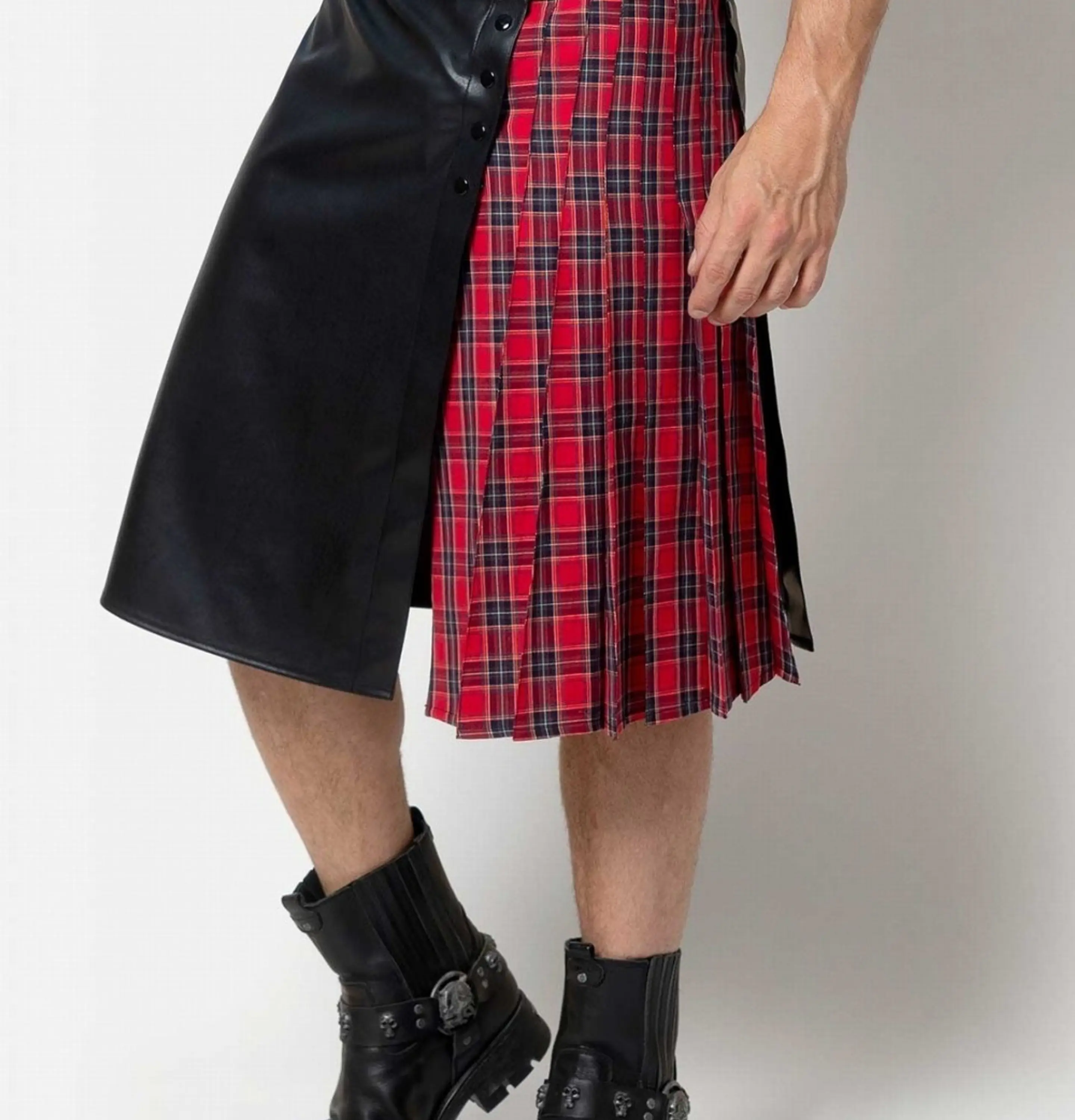  falda escocesa kilt cuero sintético 1
