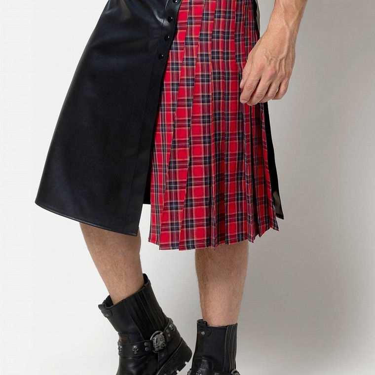 falda escocesa kilt cuero sintético 1