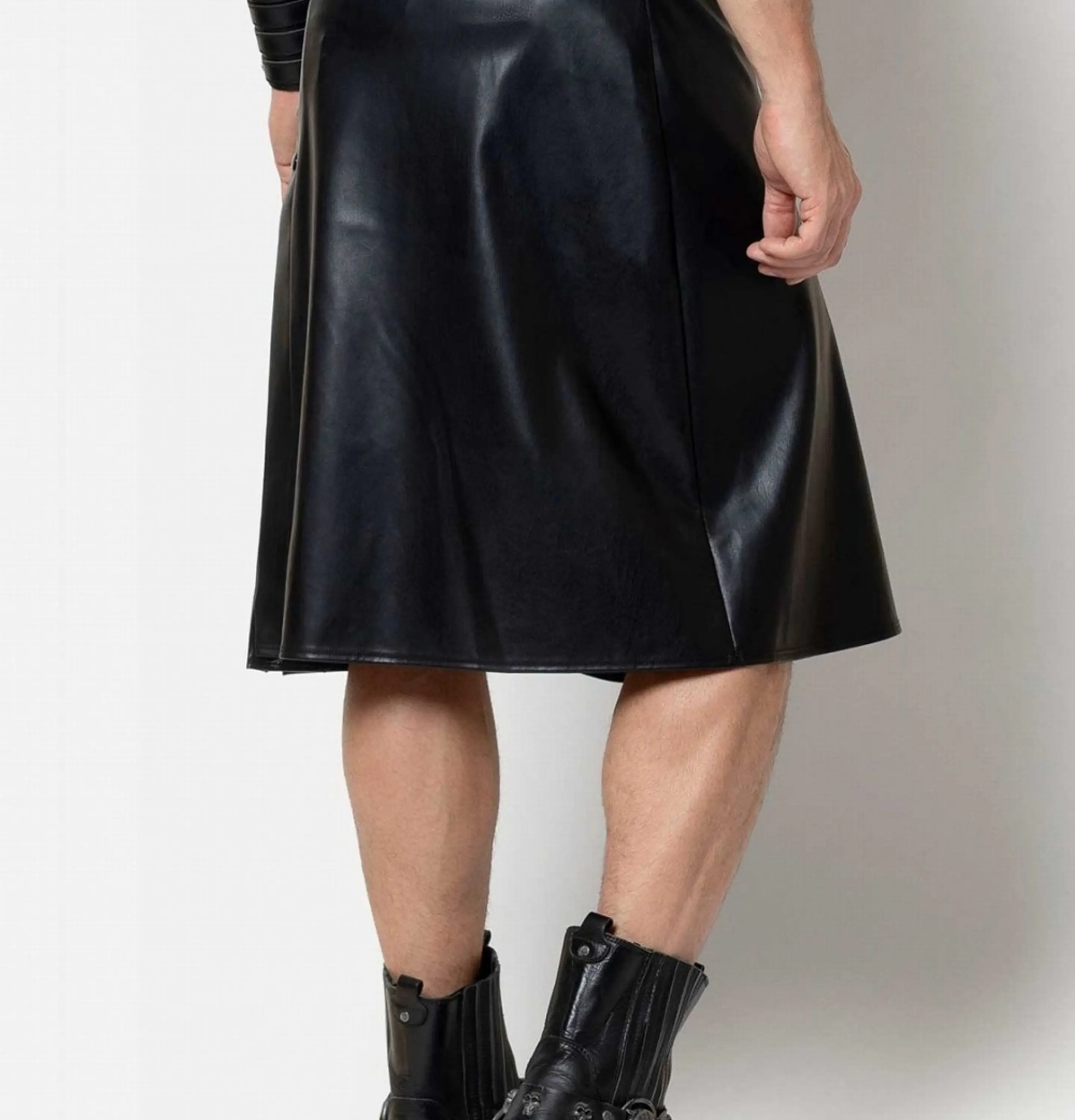  falda escocesa kilt cuero sintético 2