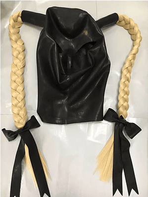 MASCARA DE CHAROL LATEX  CON COLA