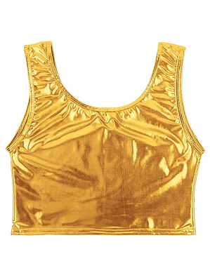 CROT TOP LAME DORADO BRILLANTE
