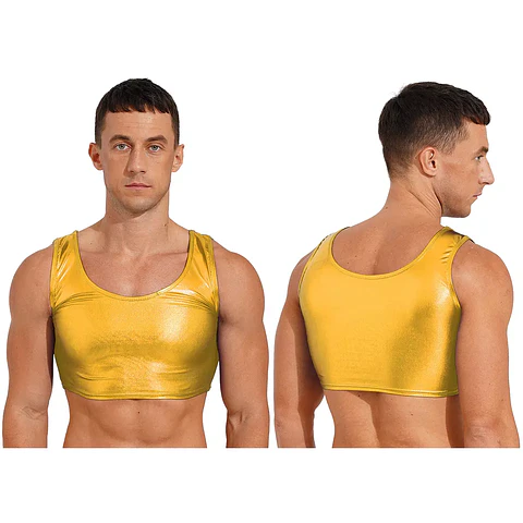 CROT TOP LAME DORADO BRILLANTE