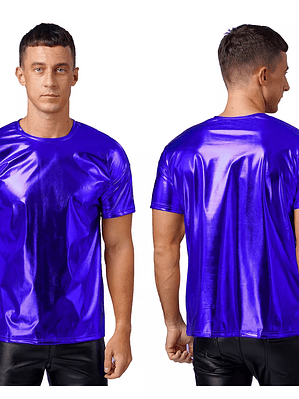 CAMISETA BRILLANTE EN LAME LUXURY