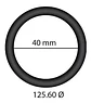 ARO METALICO INOXIDABLE NEGRO DE USO EROTICO - Miniatura 2
