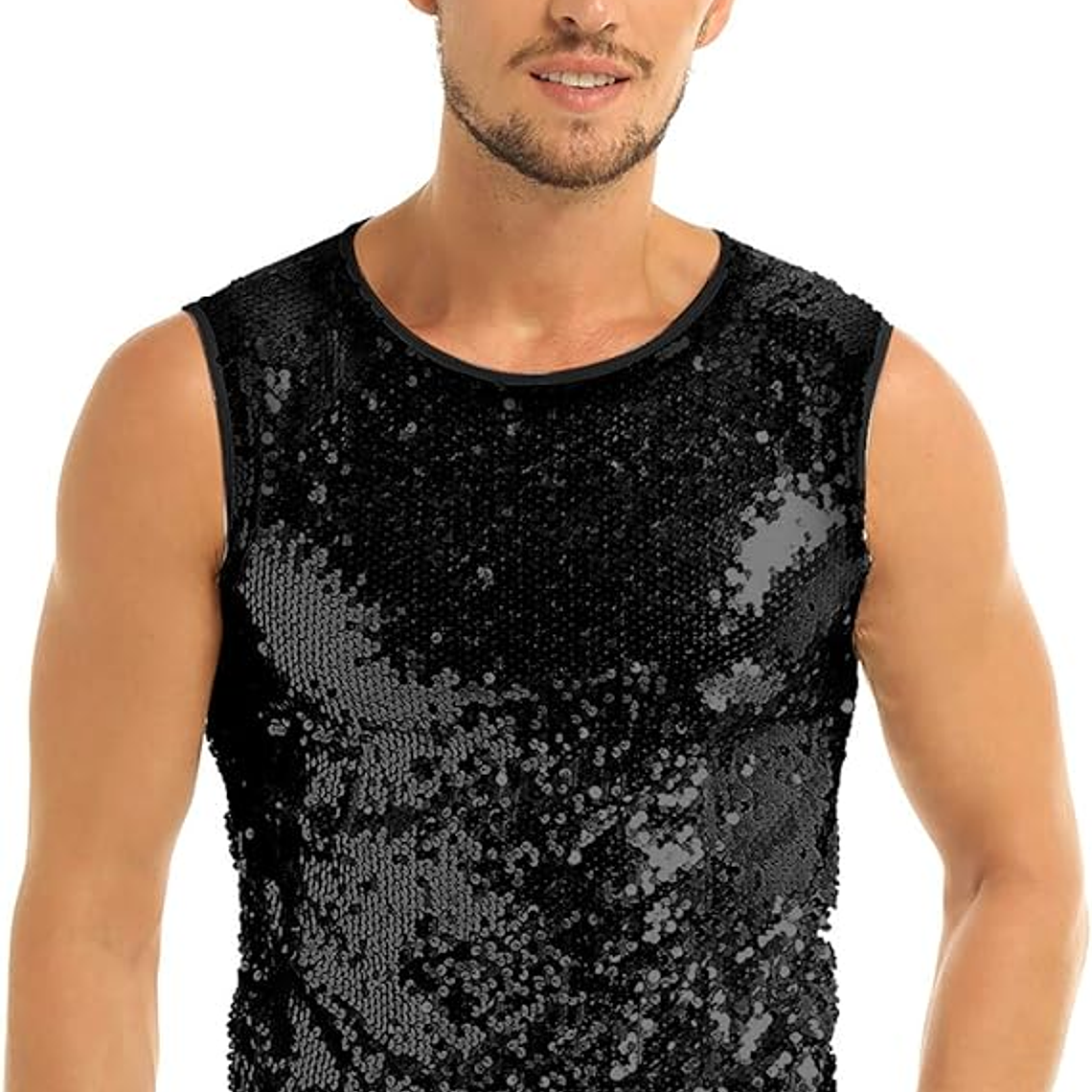 Camiseta sin mangas con lentejuelas 1