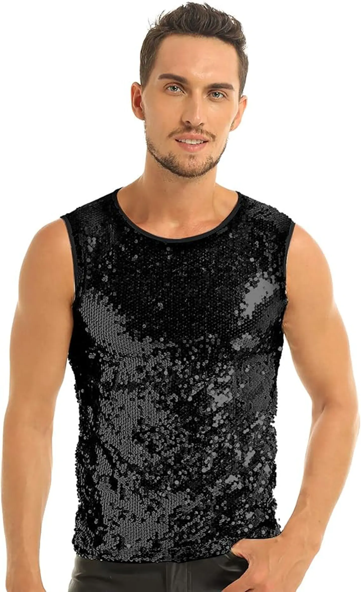Camiseta sin mangas con lentejuelas 1