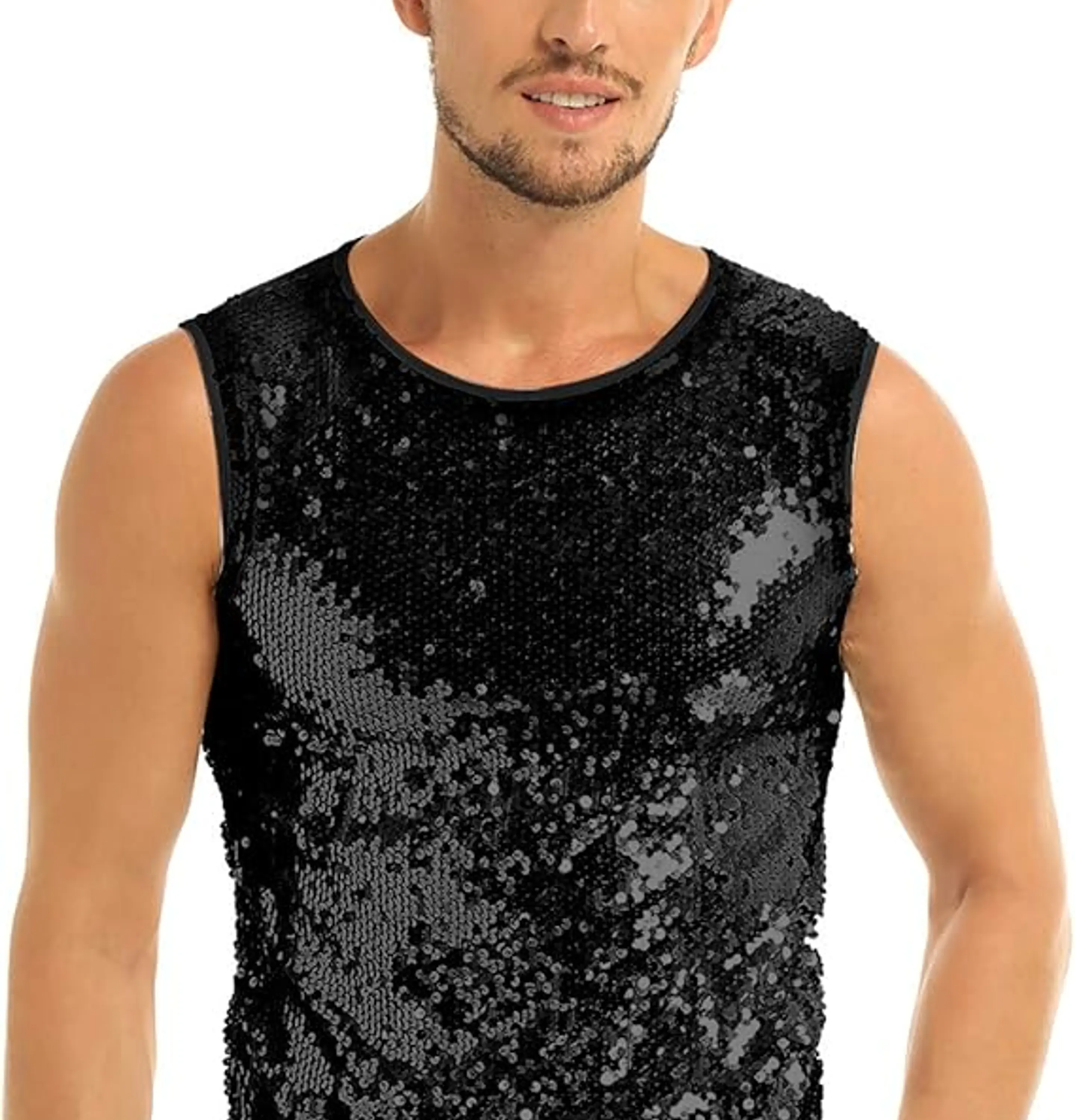Camiseta sin mangas con lentejuelas 1