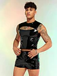CONJUNTO SHORT Y CROP TOP EN SHAROL LATEX - Miniatura 4