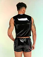 CONJUNTO SHORT Y CROP TOP EN SHAROL LATEX - Miniatura 5