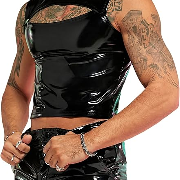 CONJUNTO SHORT Y CROP TOP EN SHAROL LATEX 6