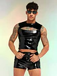 CONJUNTO SHORT Y CROP TOP EN SHAROL LATEX - Miniatura 1