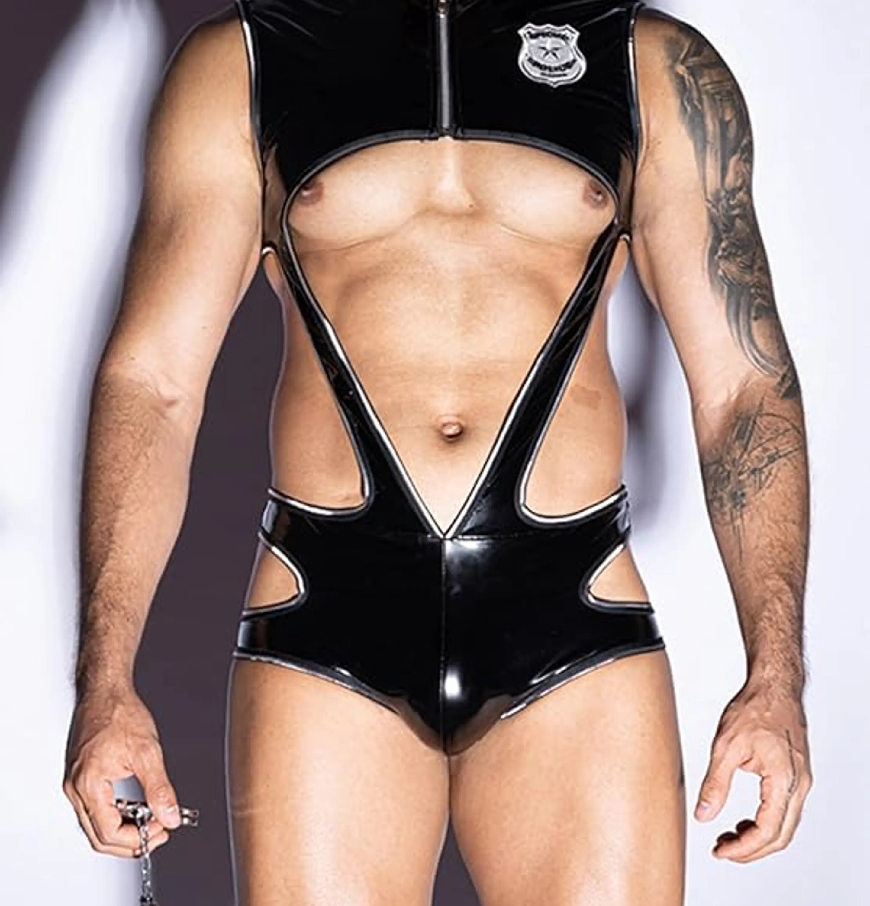 BODY LENCERIA PARA HOMBRE EN CHAROL 1