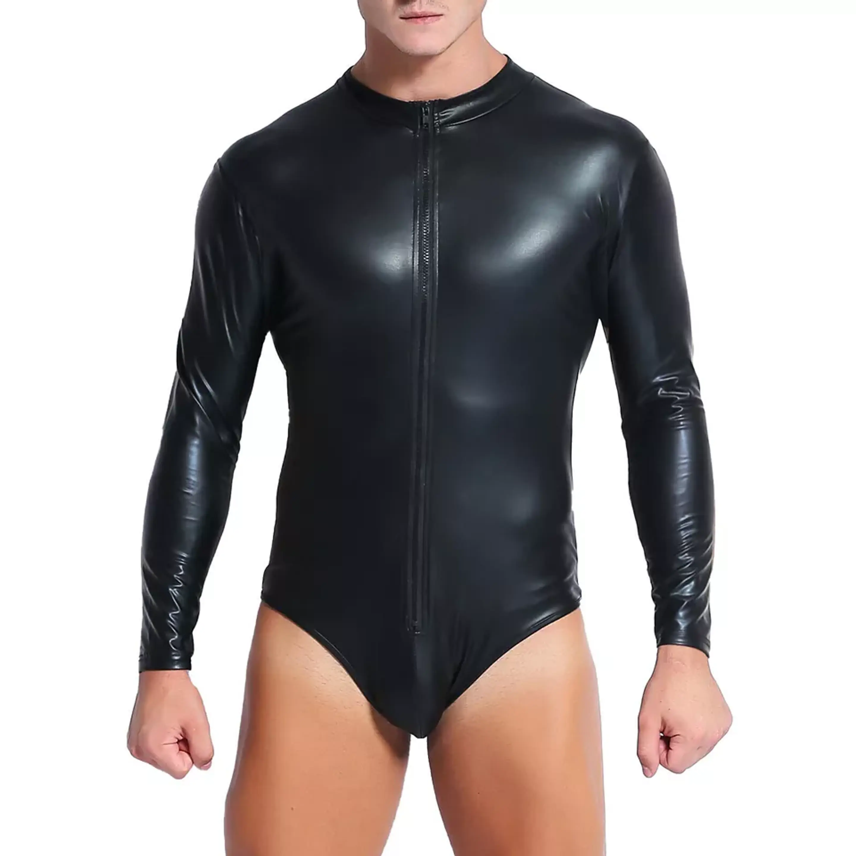 Body hombre manga larga charol  4