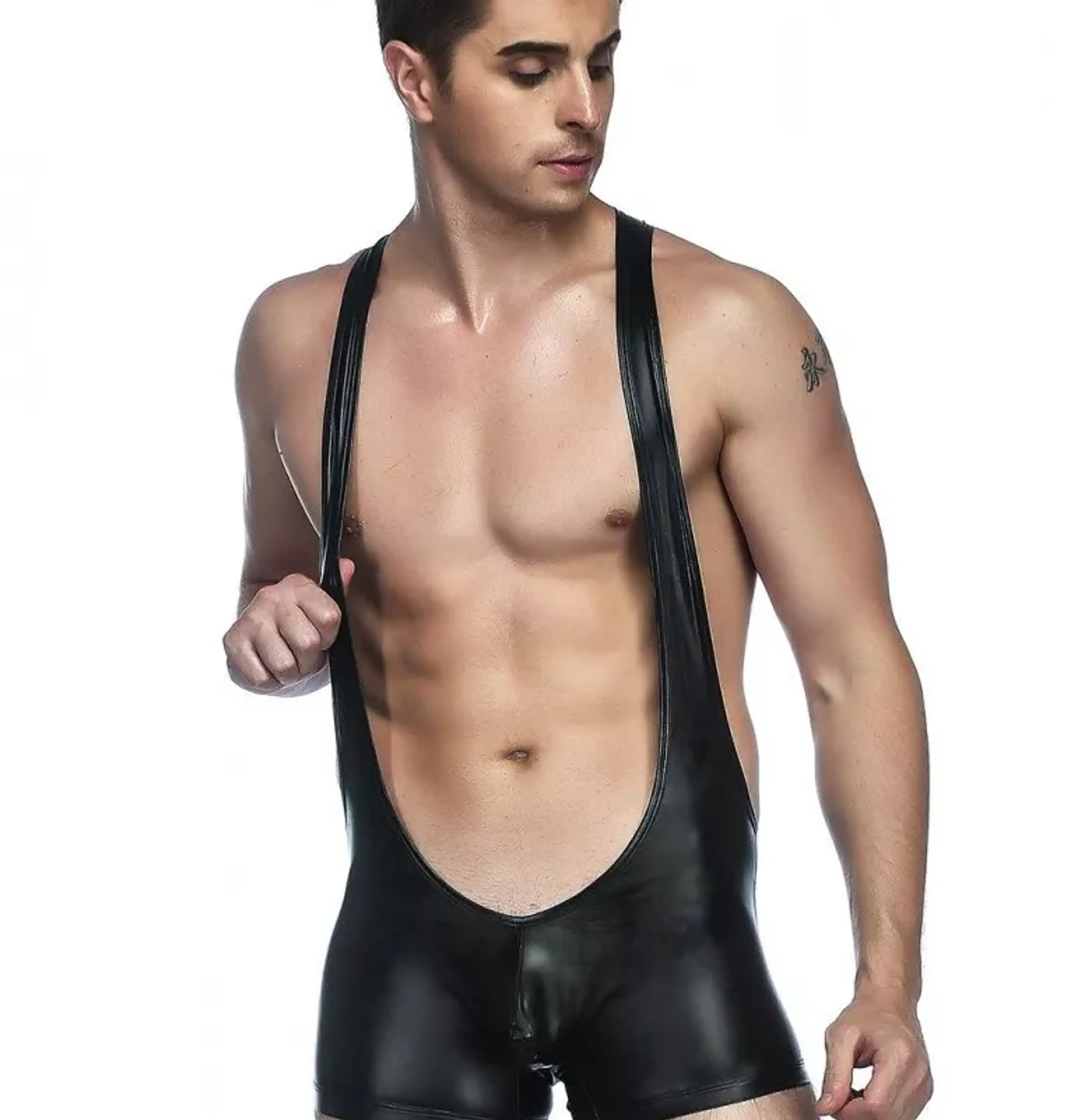 CATSUIT CORTO HOMBRE EN CHAROL 3