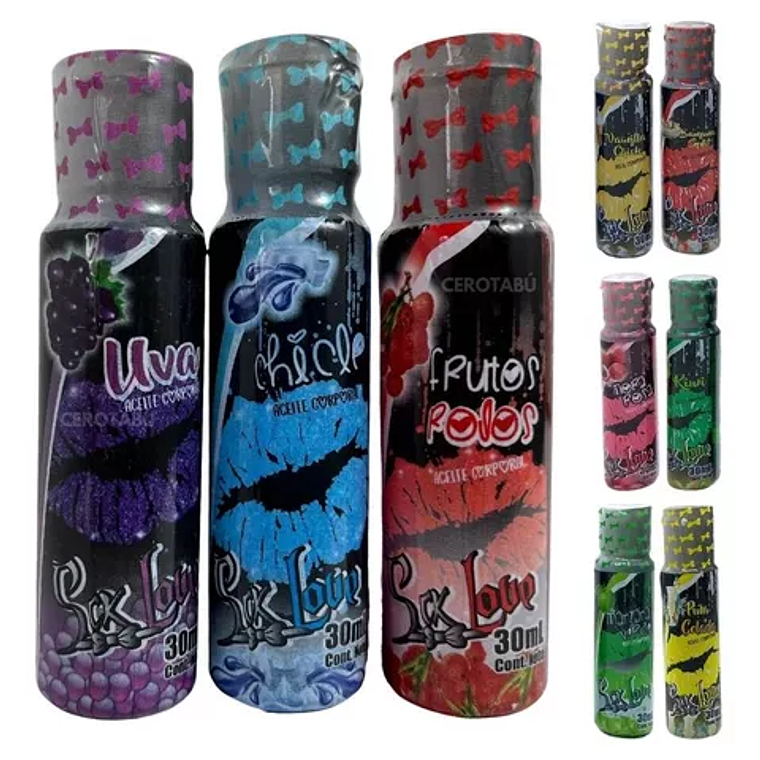 Lubricante Caliente Saborizado x30 ml Sex Love 2