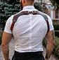 rnés de cuero para hombre, tirantes ajustables, hebilla ajustable - Miniatura 3