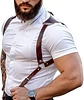 rnés de cuero para hombre, tirantes ajustables, hebilla ajustable - Miniatura 4
