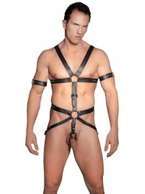 ARNES DE PECHO CUERO FETICHE NEGRO