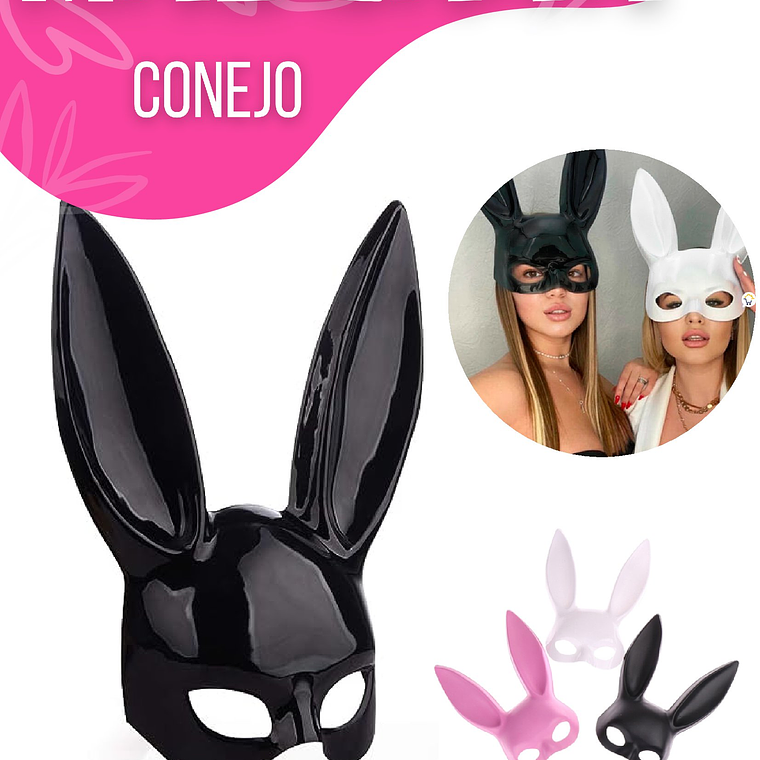 MASCARA CONEJO PVP NEGRO 1