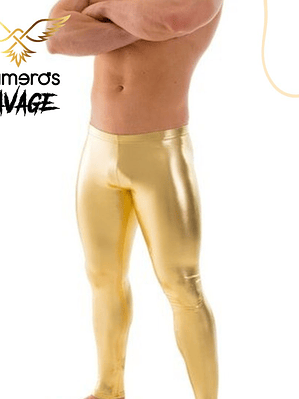 PANTALON DORADO LAME 