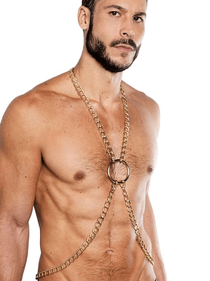 ARNÉS DE CADENAS DORADO