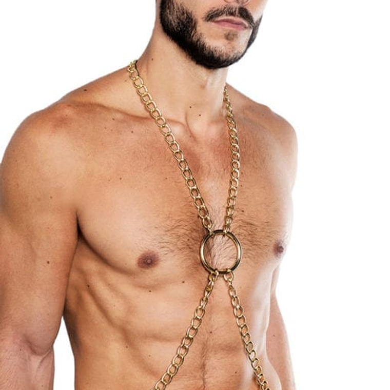 ARNÉS DE CADENAS DORADO 1
