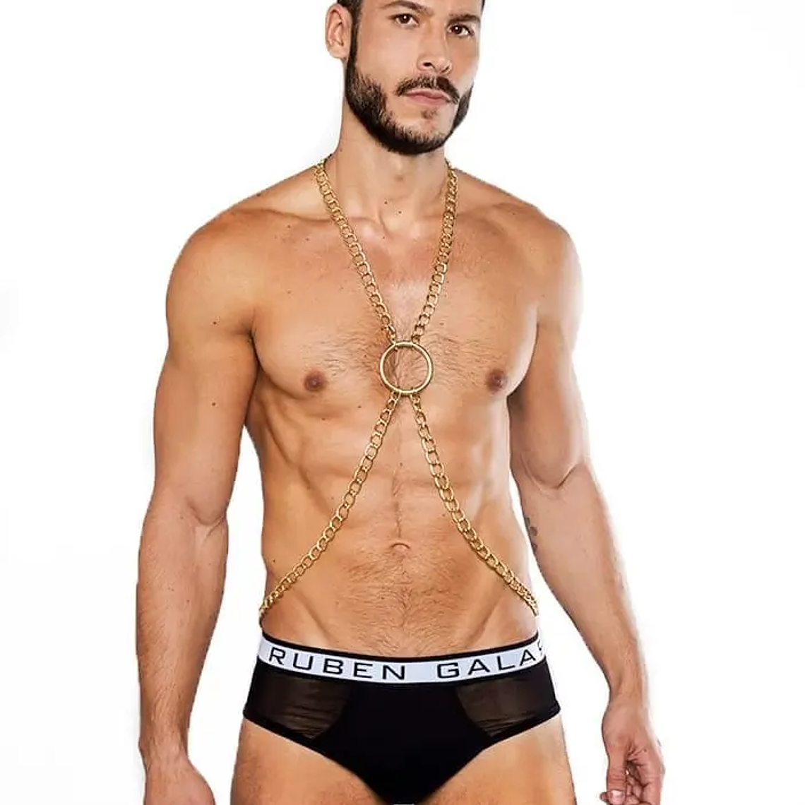 ARNÉS DE CADENAS DORADO 3