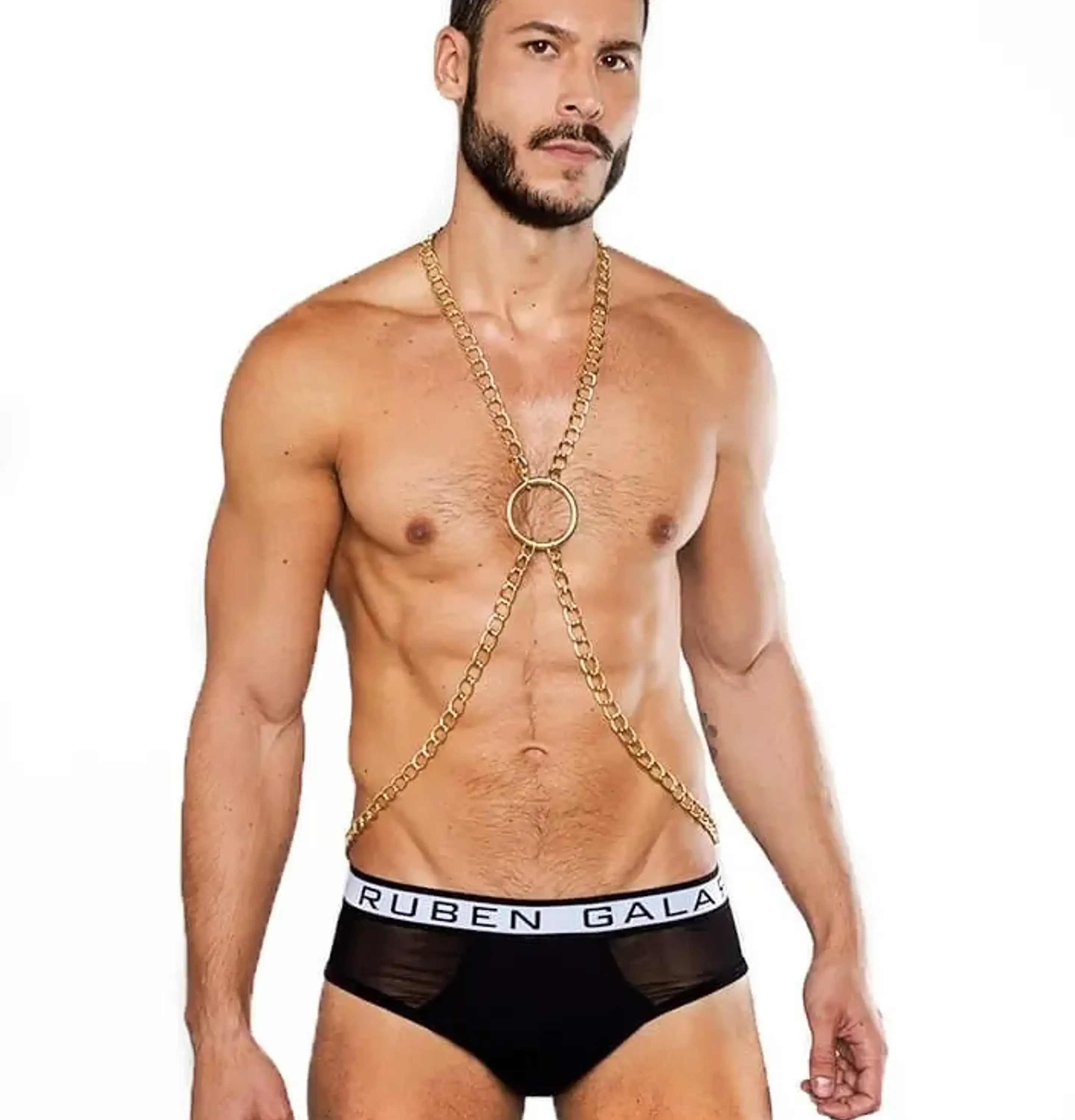 ARNÉS DE CADENAS DORADO 3