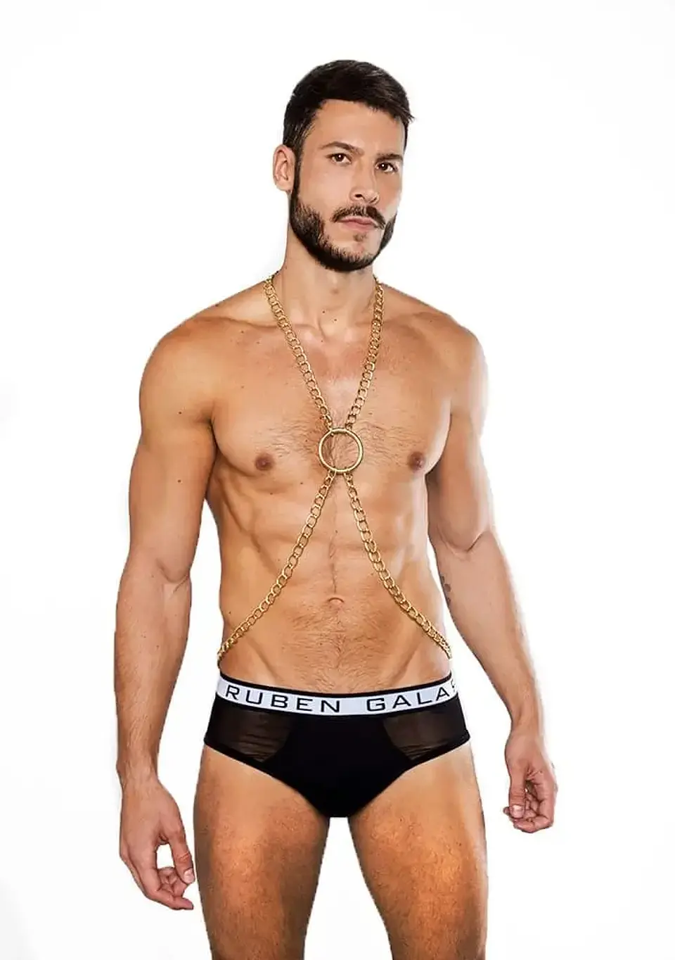 ARNÉS DE CADENAS DORADO 3
