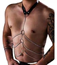 Collar Con Cadena Para Cuerpo Arnes Punk Rock Ajustable - Miniatura 2