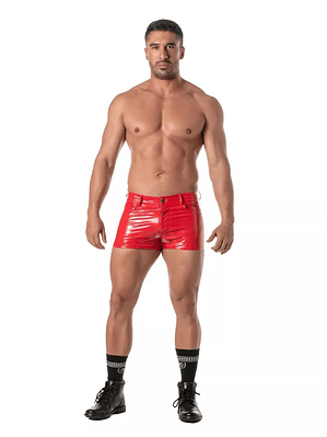 SHORT EN SHAROL  AJUSTADO ROJO