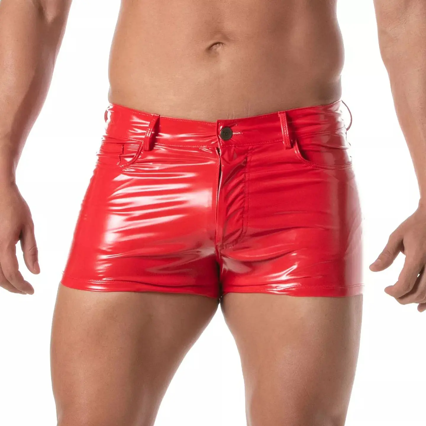 SHORT EN SHAROL  AJUSTADO ROJO 2