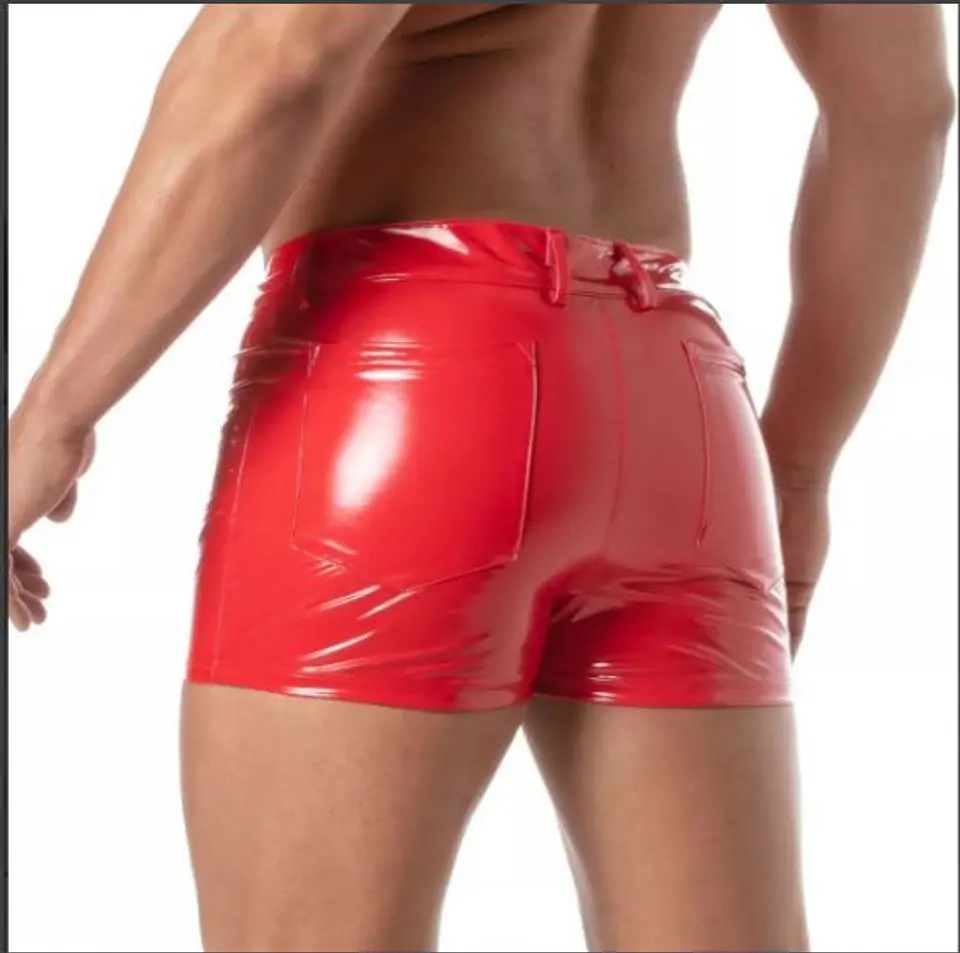 SHORT EN SHAROL  AJUSTADO ROJO 3
