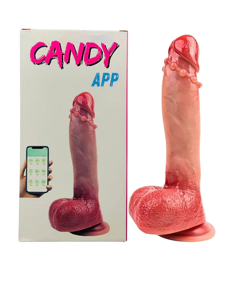 DILDO VIBRADOR CANDY REALISTICO Y CALEFACCIÓN 23CM
