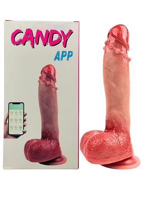 DILDO VIBRADOR CANDY REALISTICO Y CALEFACCIÓN 23CM