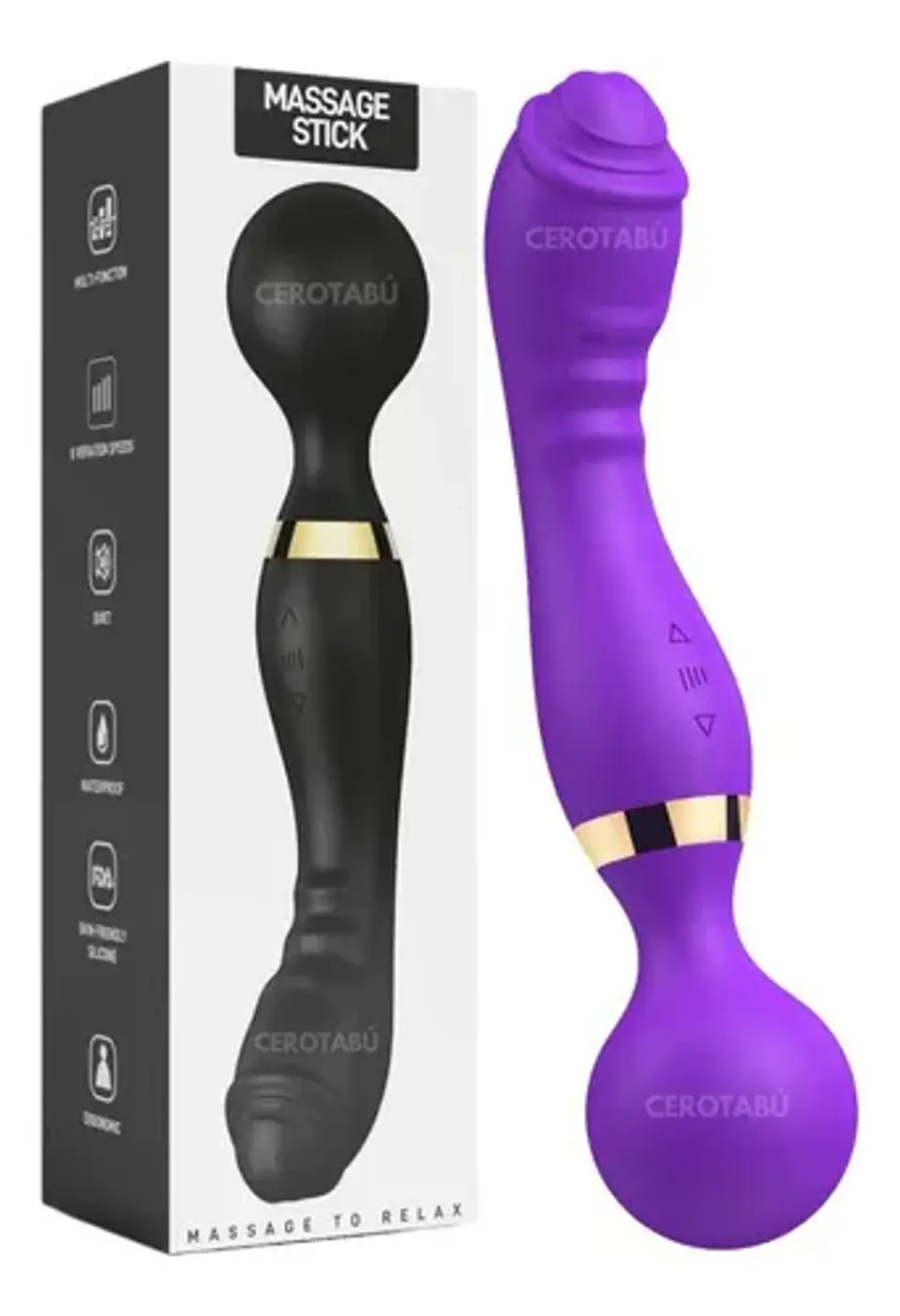 VIBRADOR DOBLE ESTIMULACION MASSAGE STICK 1