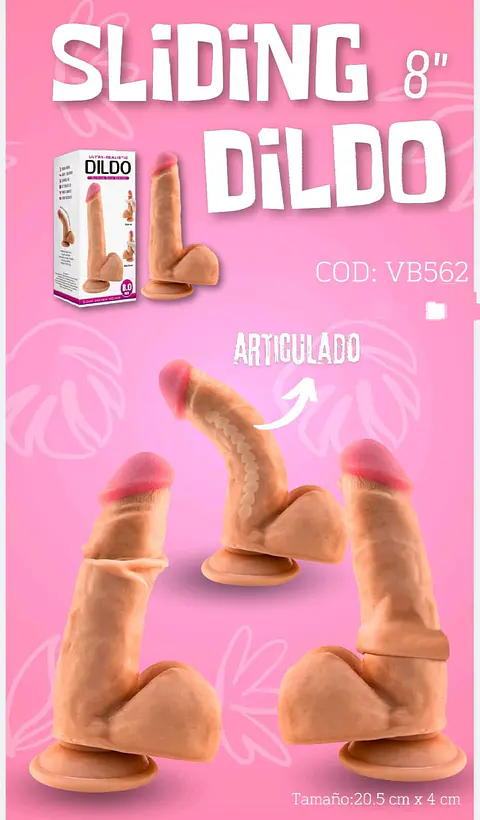 DILDO SLIDING 8"