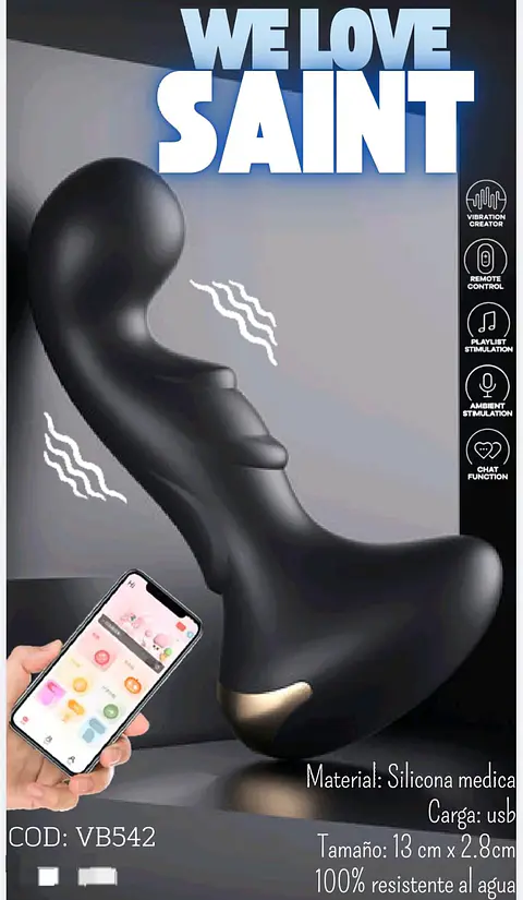 Vibrador Anal con Control remoto por aplicación
