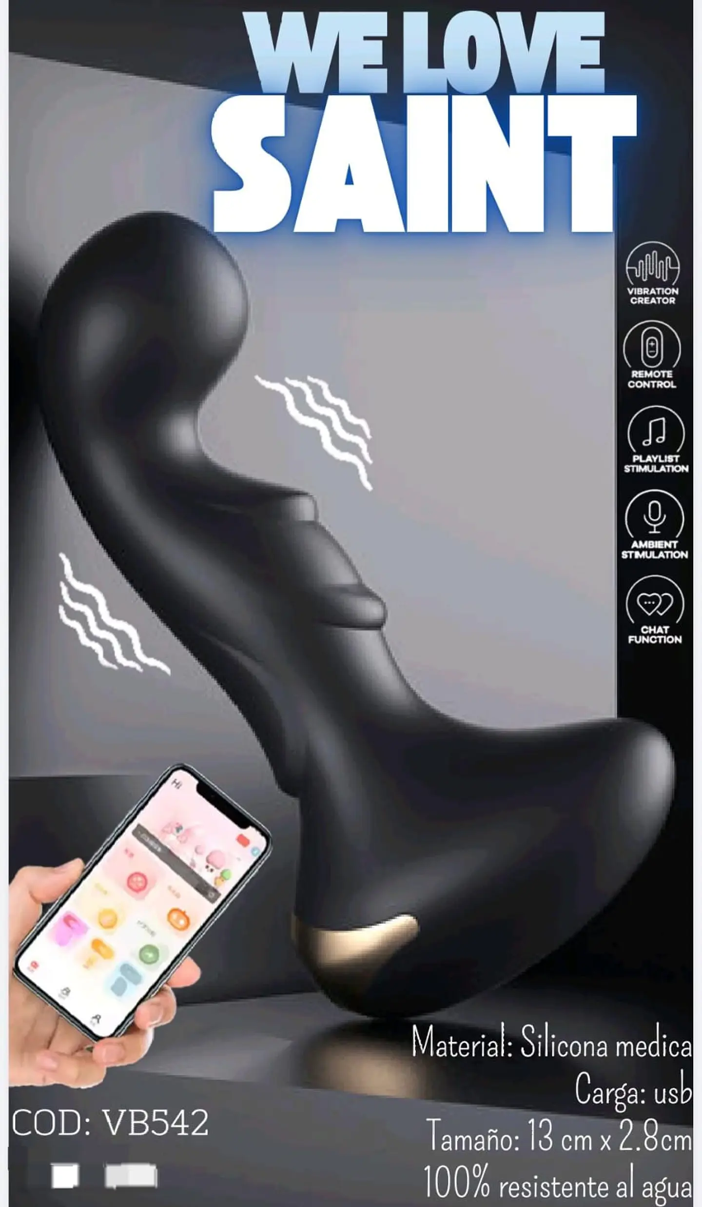 Vibrador Anal con Control remoto por aplicación 2