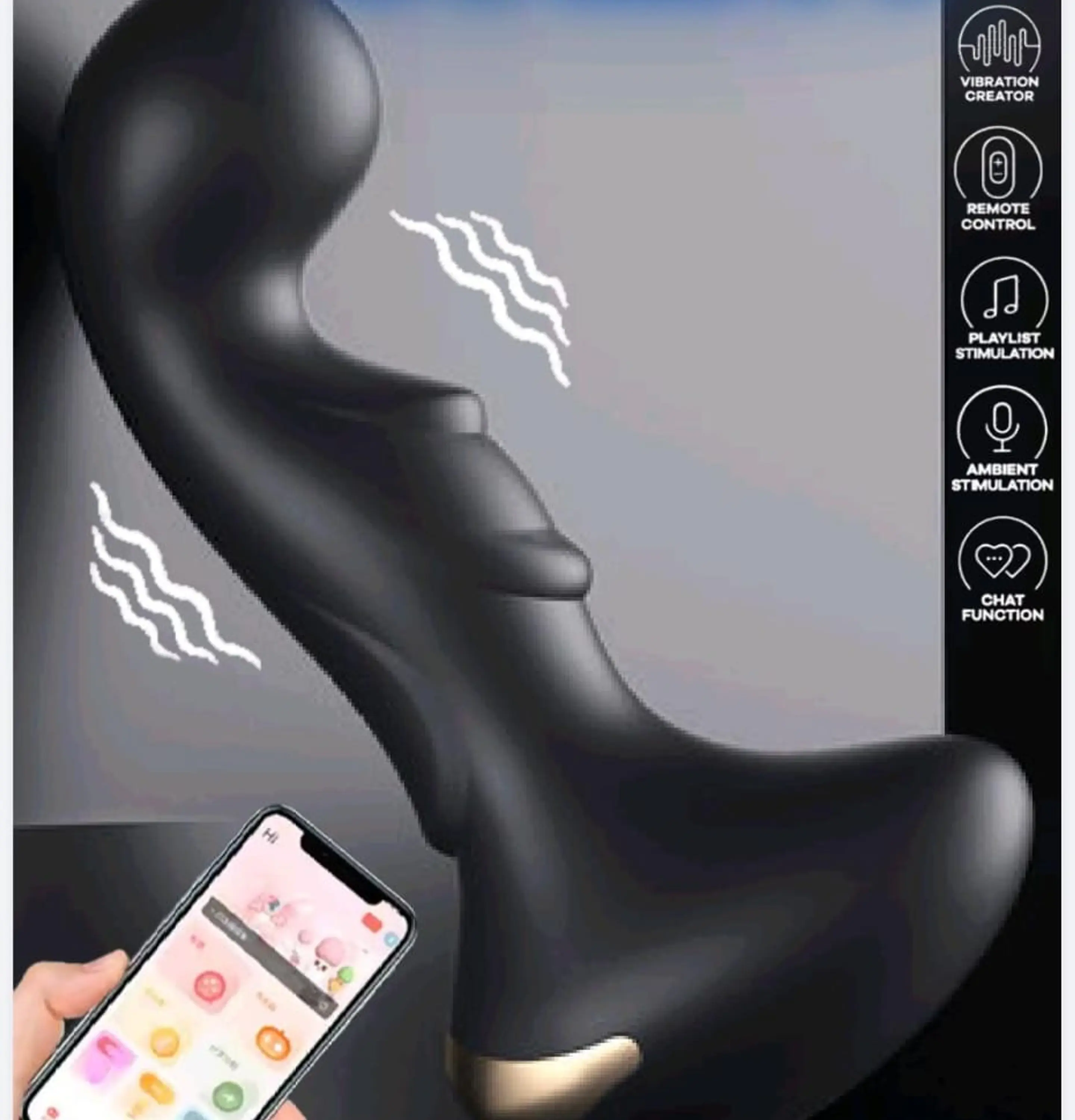 Vibrador Anal con Control remoto por aplicación 2