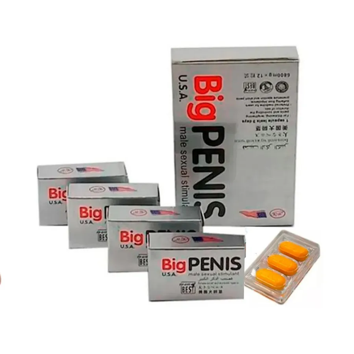 Big Penis Potenciador Sexual Estimulante Masculino X12 Unidades 2