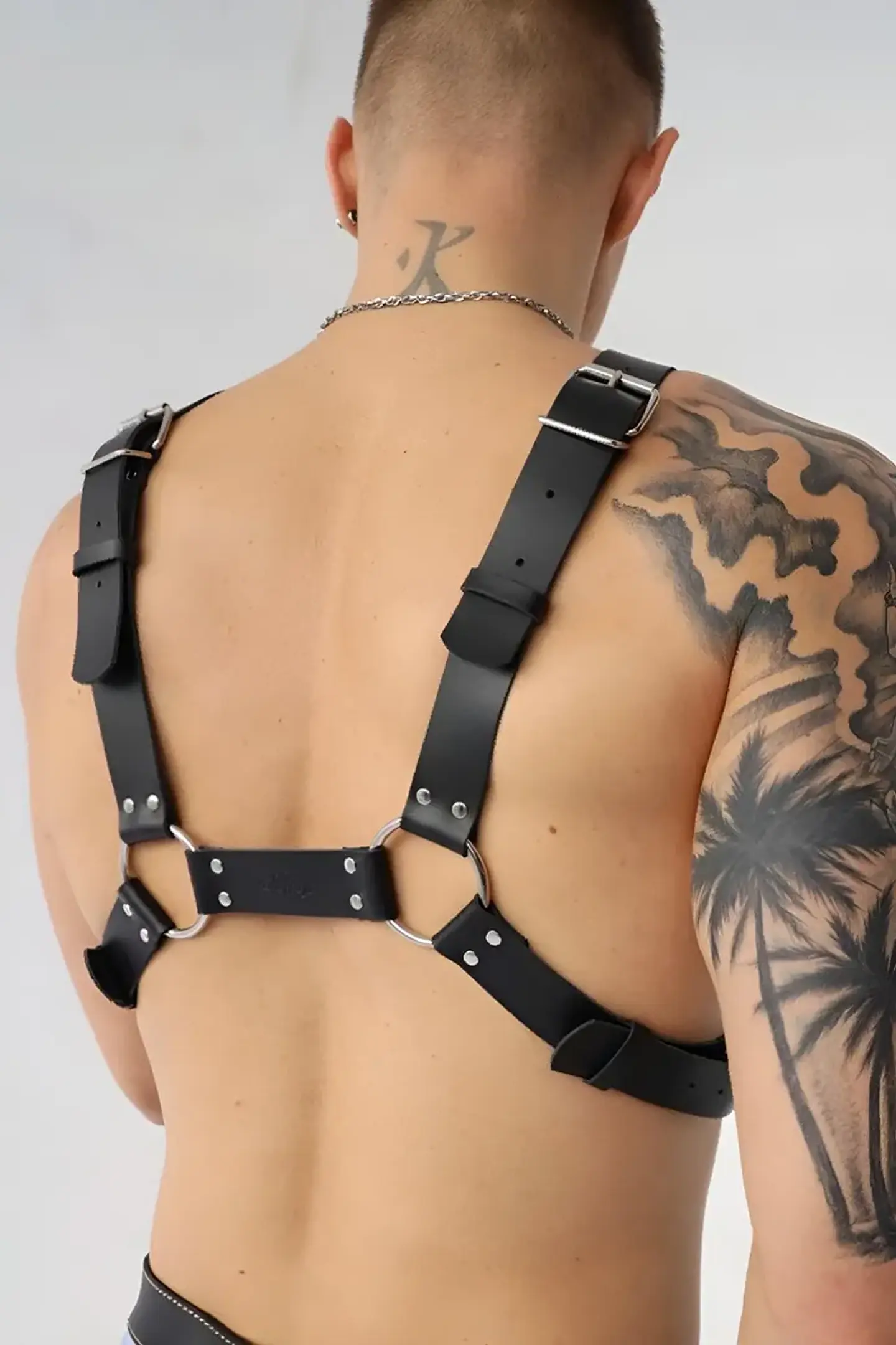 Arnés de cuero Sintético para hombre Negro 1